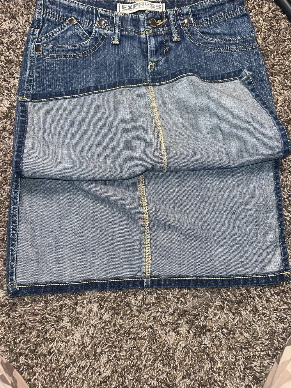 Express Blue Denim Pencil Skirt